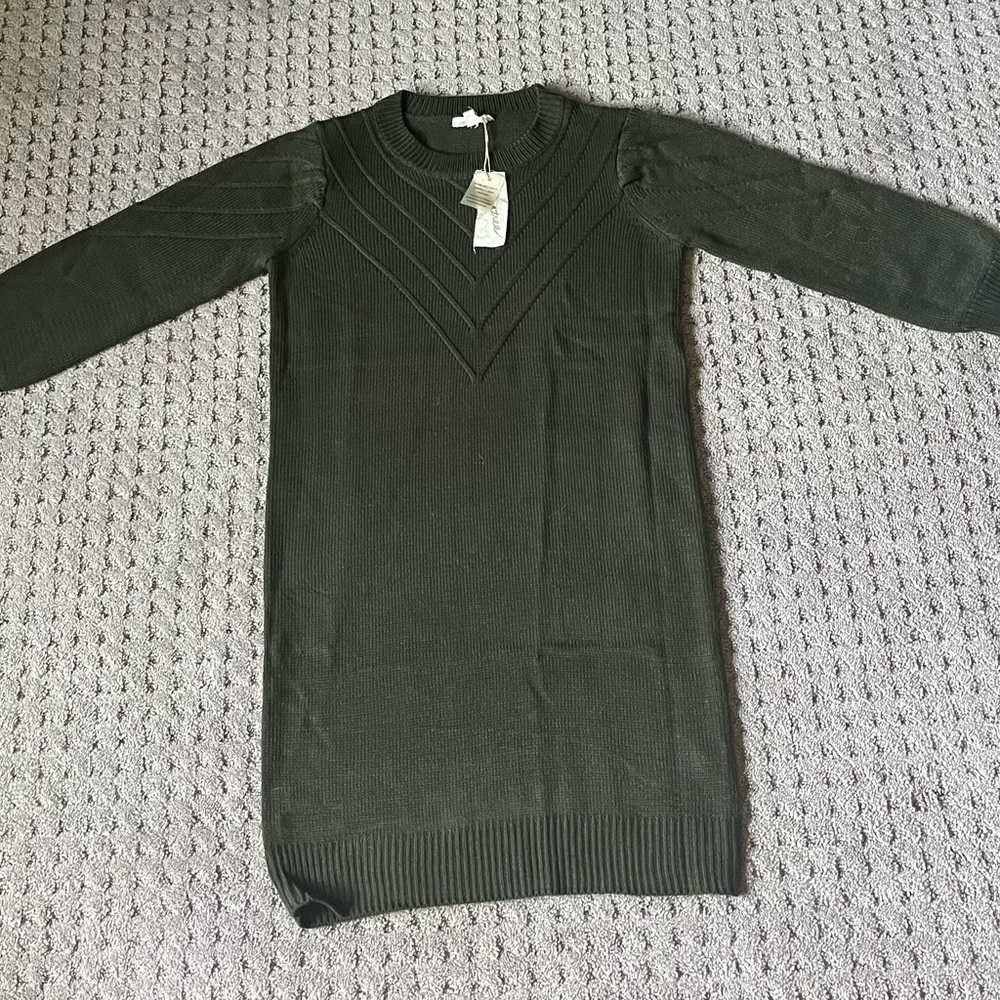 Hunter green sweater dress size 5